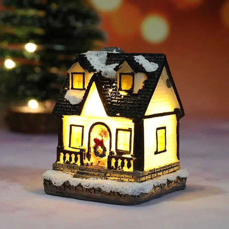 Casas Iluminadas de Natal para Decoração Festiva - Luzes Natalinas e Acessórios