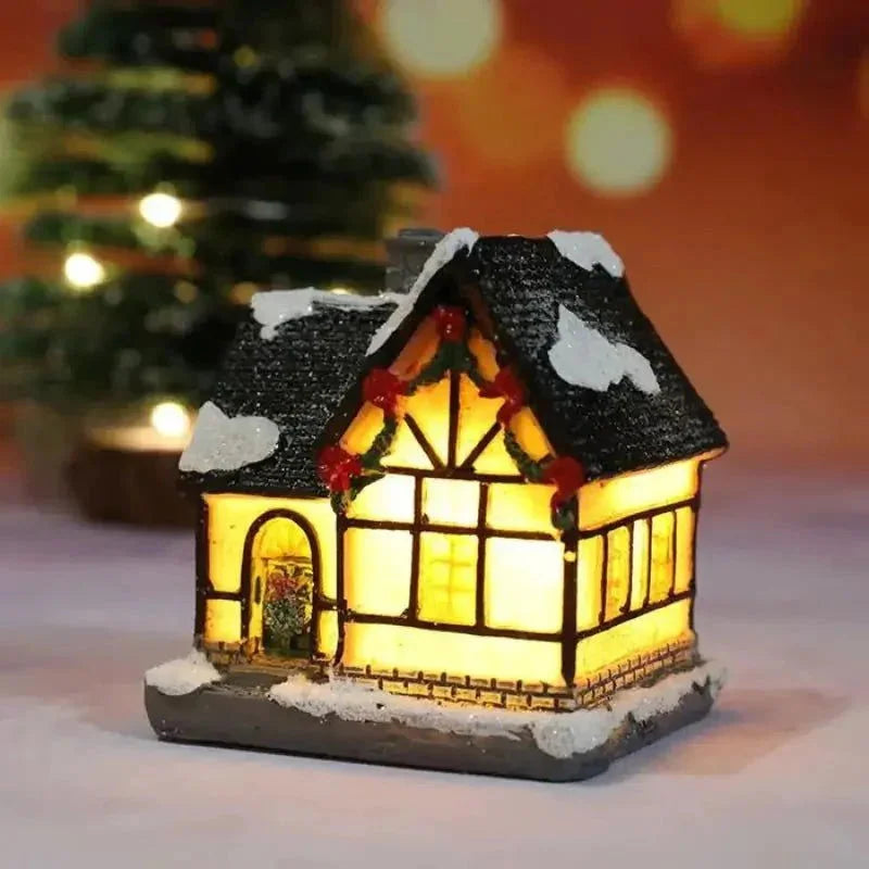 Casas Iluminadas de Natal para Decoração Festiva - Luzes Natalinas e Acessórios