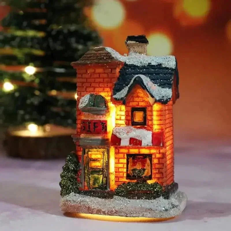 Casas Iluminadas de Natal para Decoração Festiva - Luzes Natalinas e Acessórios