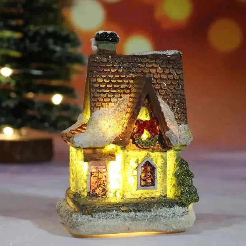 Casas Iluminadas de Natal para Decoração Festiva - Luzes Natalinas e Acessórios