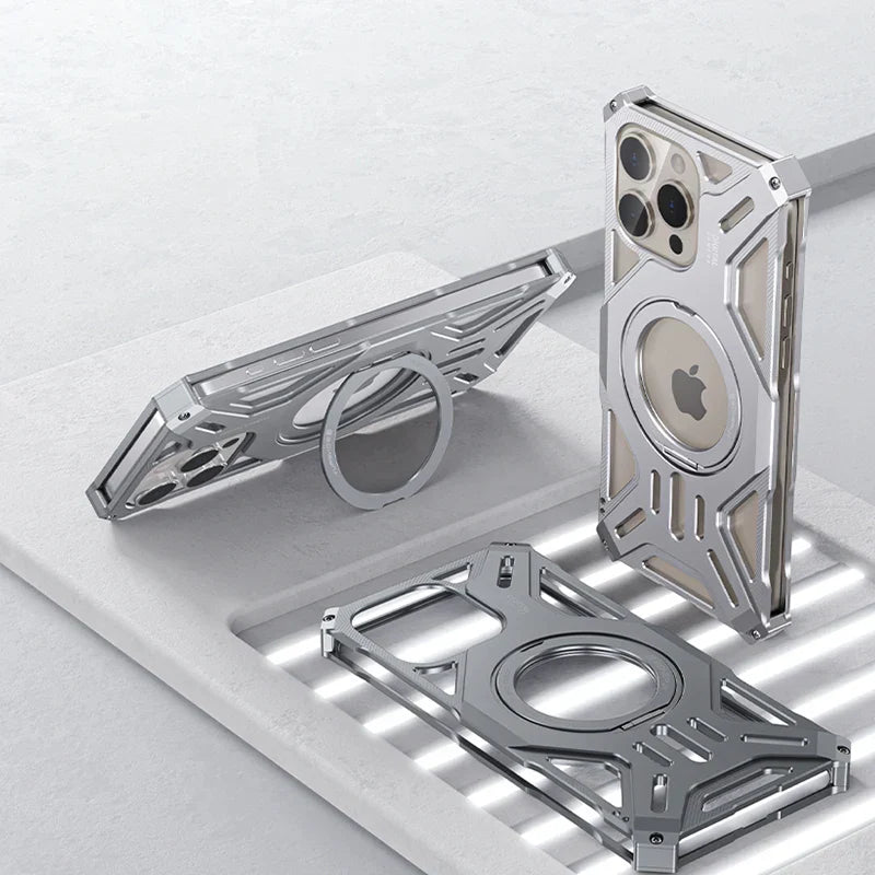 Case de Metal com Armadura e Carregamento MagSafe para iPhone