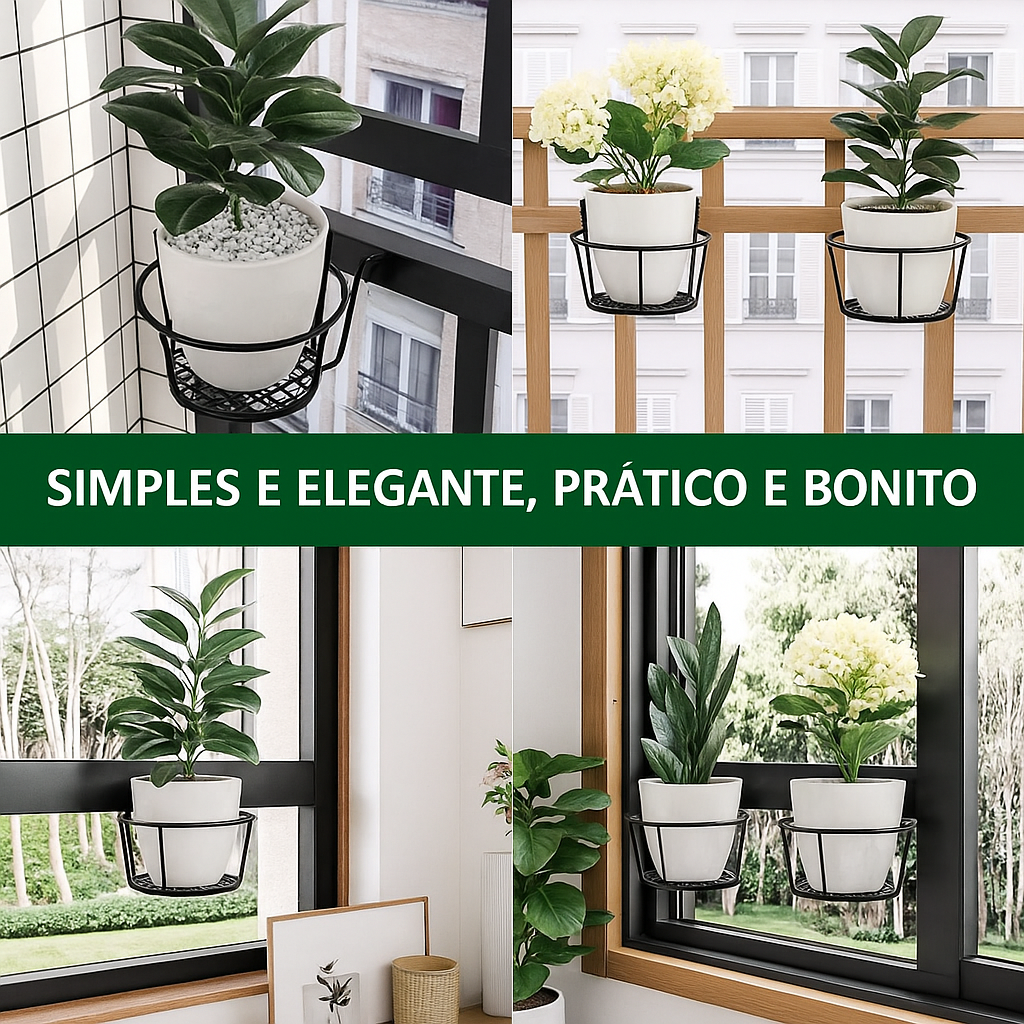 Suporte para vaso de plantas | Floreira Vertical+Brinde: Curso Completo de Jardinagem