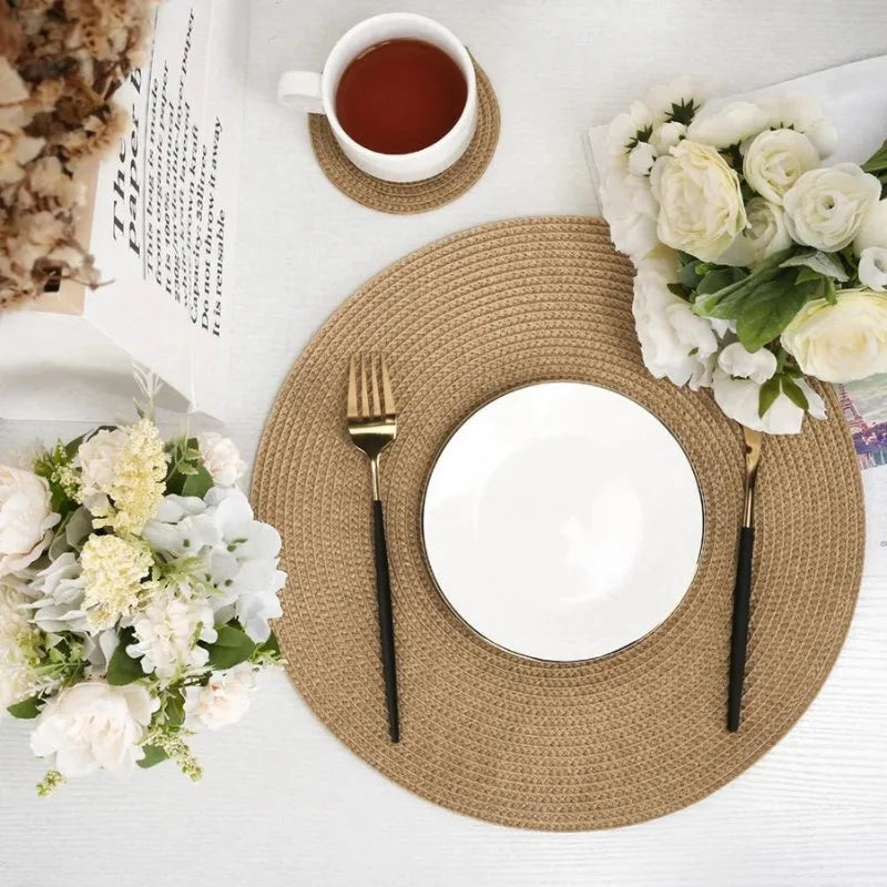 Conjunto de Jogo Americano 6 Peças para Mesa de Jantar