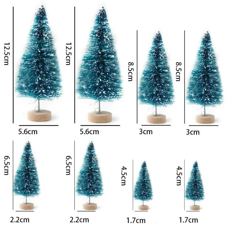 Conjunto de Mini Árvores de Natal em Pinheiro para Decoração Festiva