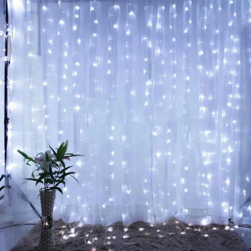 Cortina de Luzes LED Natalina para Decoração Festiva