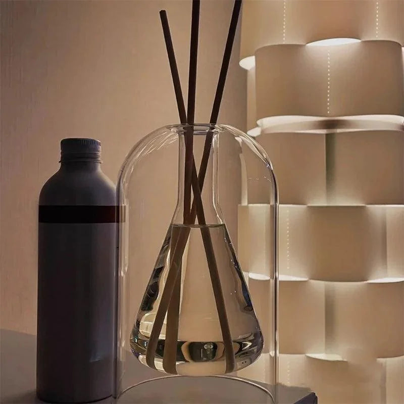 Difusor de Aromaterapia em Vidro Transparente com Design Minimalista para Decoração