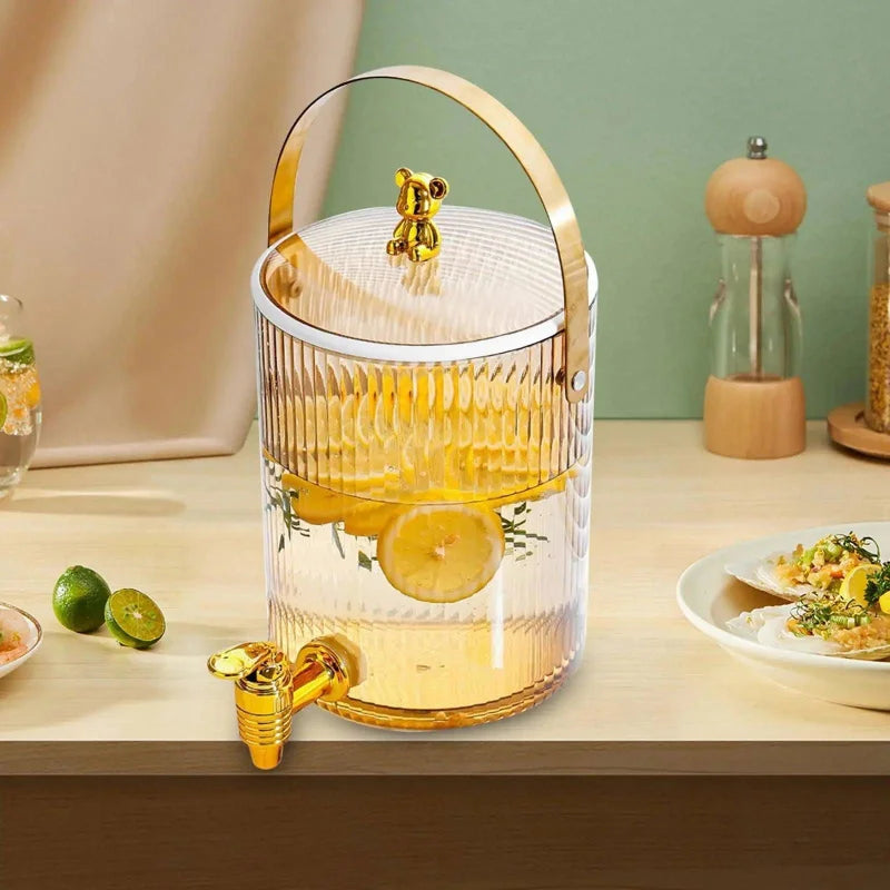 Dispenser de Bebidas 3,6L Transparente com Alça Portátil