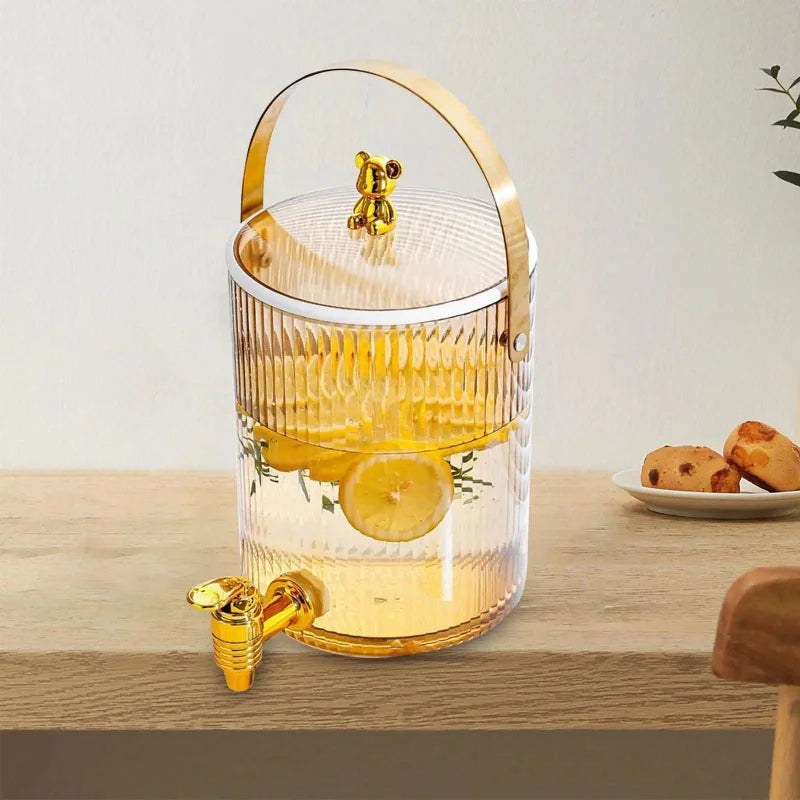 Dispenser de Bebidas 3,6L Transparente com Alça Portátil