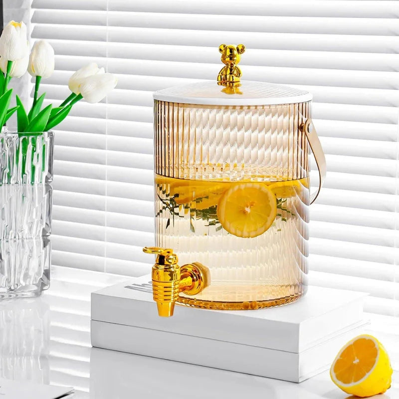 Dispenser de Bebidas 3,6L Transparente com Alça Portátil