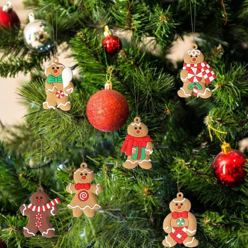 Enfeite de Natal em Formato de Biscoito - Pacote com 12 Unidades