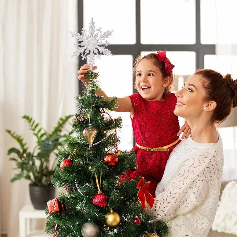 Estrela Brilhante Decorativa para Topo de Árvore de Natal