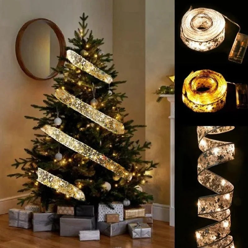 Fita LED Decorativa para Árvore de Natal com Iluminação Brilhante