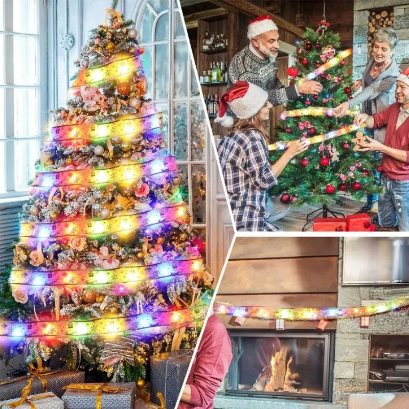 Fita LED Decorativa para Árvore de Natal com Iluminação Brilhante