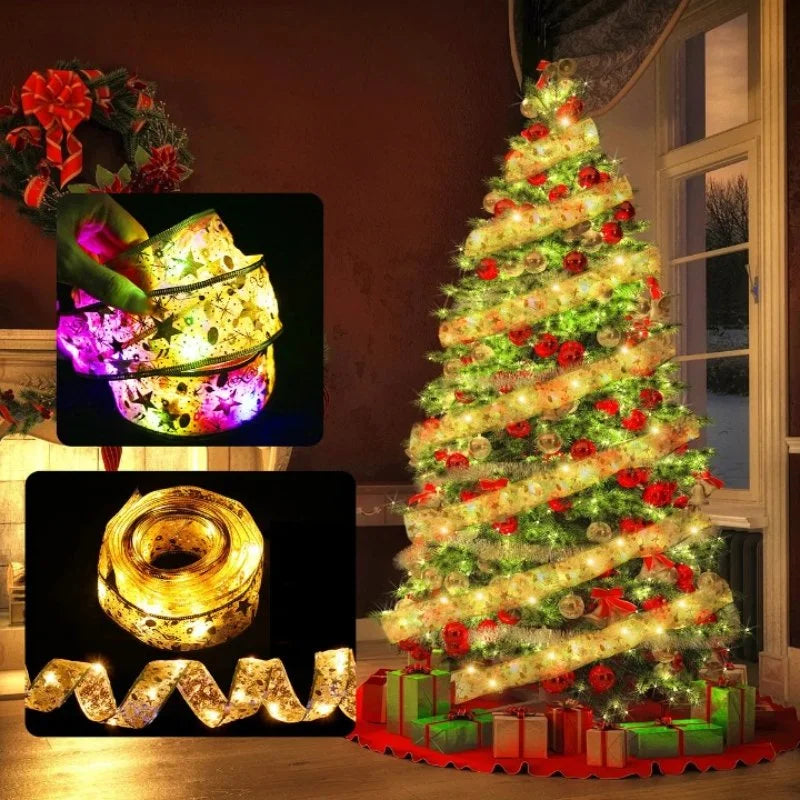 Fita LED Decorativa para Árvore de Natal com Iluminação Brilhante