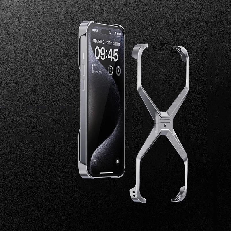 Capa para IPhone de Metal Minimalista Reforçada