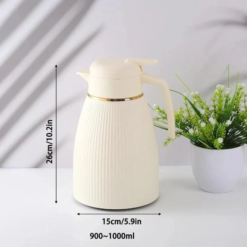 Garrafa Térmica de Aço Inoxidável para Café e Chá com Forro de Vidro