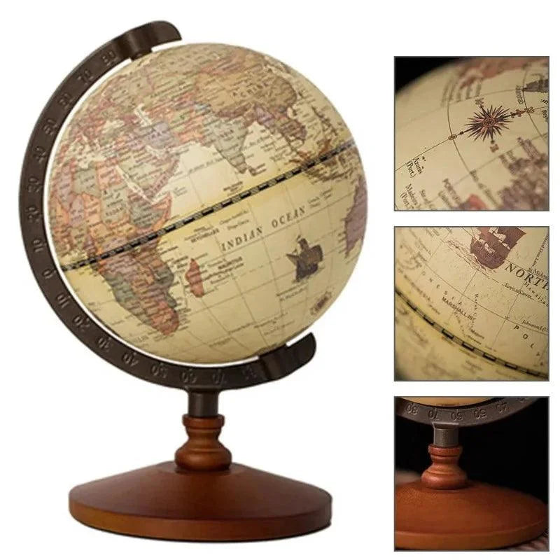 Globo Terrestre Decorativo com Mapa em Inglês para Mesa - Acessório de Decoração