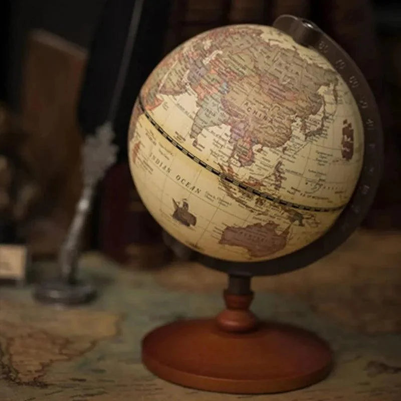 Globo Terrestre Decorativo com Mapa em Inglês para Mesa - Acessório de Decoração