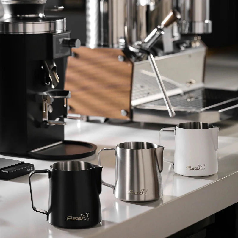 Jarra de Aço Inoxidável para Latte Art e Espresso - Utensílio Profissional para Baristas