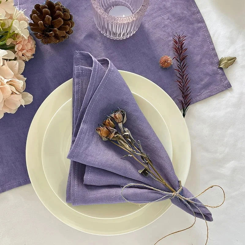 Jogo de Guardanapos em Poliéster Durável para Mesa de Jantar - Conjunto Elegante e Resistente