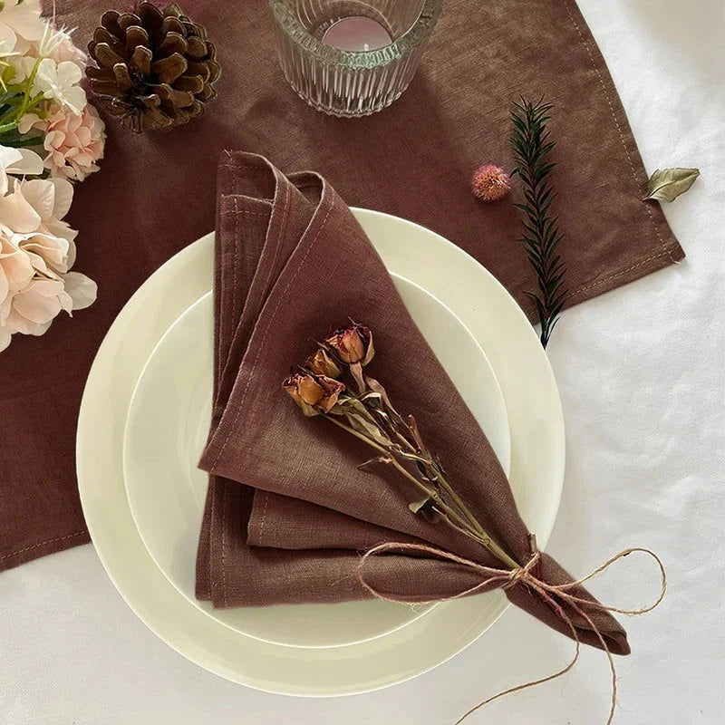 Jogo de Guardanapos em Poliéster Durável para Mesa de Jantar - Conjunto Elegante e Resistente