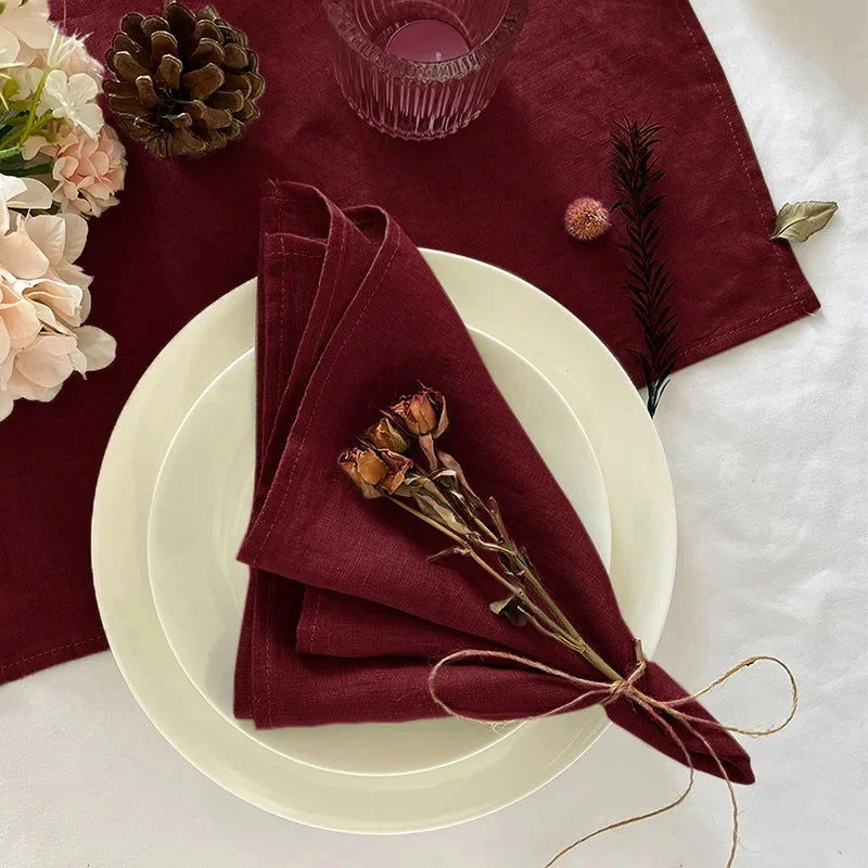 Jogo de Guardanapos em Poliéster Durável para Mesa de Jantar - Conjunto Elegante e Resistente