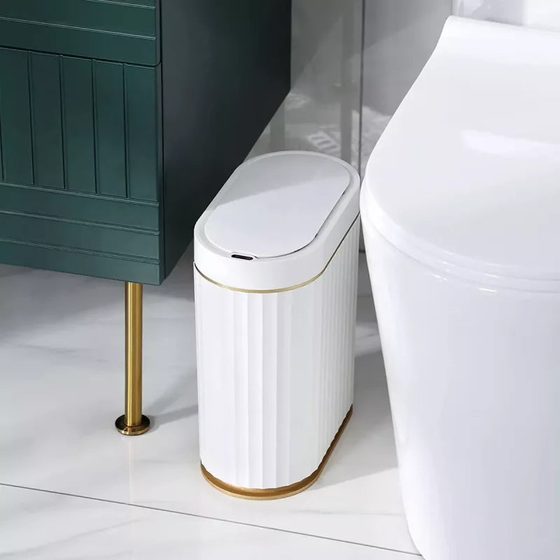 Lixeira Automática Oval 9L com Sensor para Banheiro e Cozinha