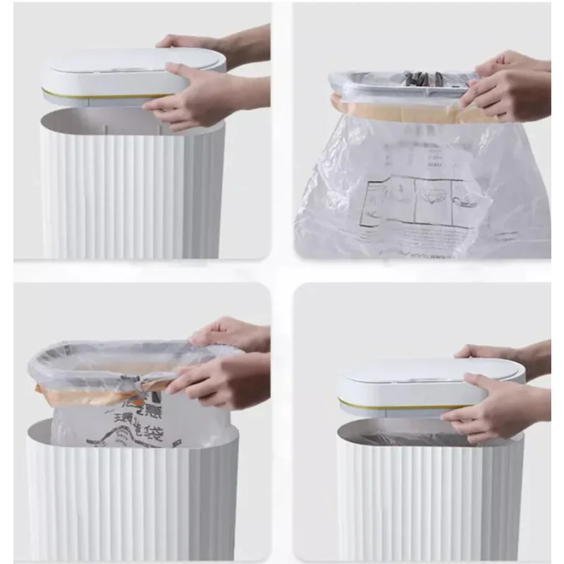 Lixeira Automática Oval 9L com Sensor para Banheiro e Cozinha