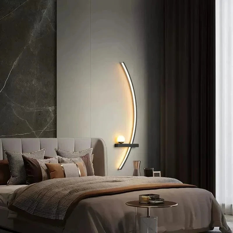 Luminária de Parede LED Minimalista Moderna com Controle Remoto