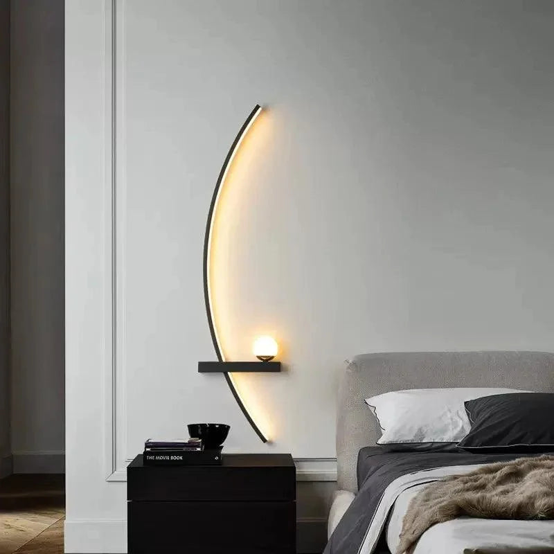 Luminária de Parede LED Minimalista Moderna com Controle Remoto