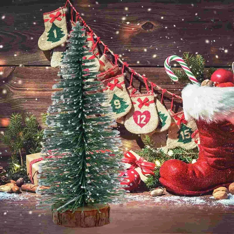 Mini Árvore de Natal Pinheiro Nevado para Decoração Festiva