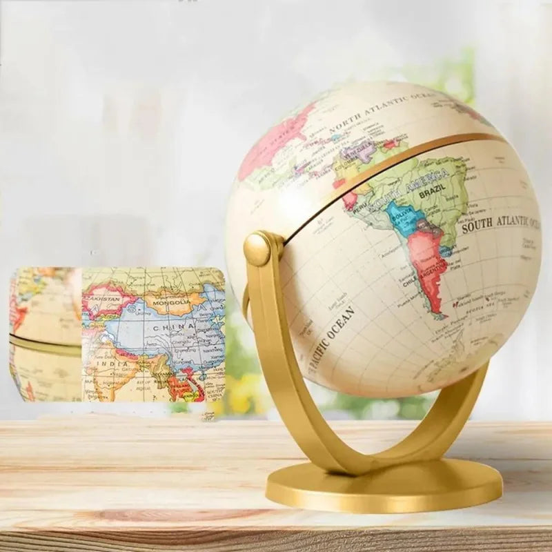 Mini Globo Terrestre Retrô para Decoração de Estante - Acessório Vintage