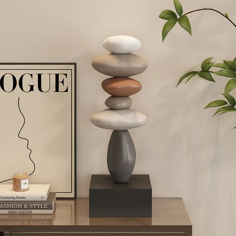Miniaturas Decorativas em Resina para Escritório e Sala de Estilo Moderno