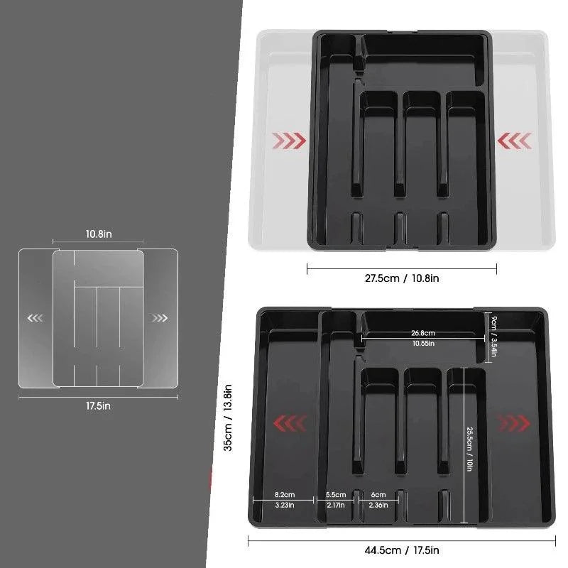 Organizador de Gaveta de Cozinha Expansível para Talheres e Utensílios
