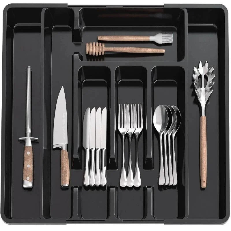 Organizador de Gaveta de Cozinha Expansível para Talheres e Utensílios