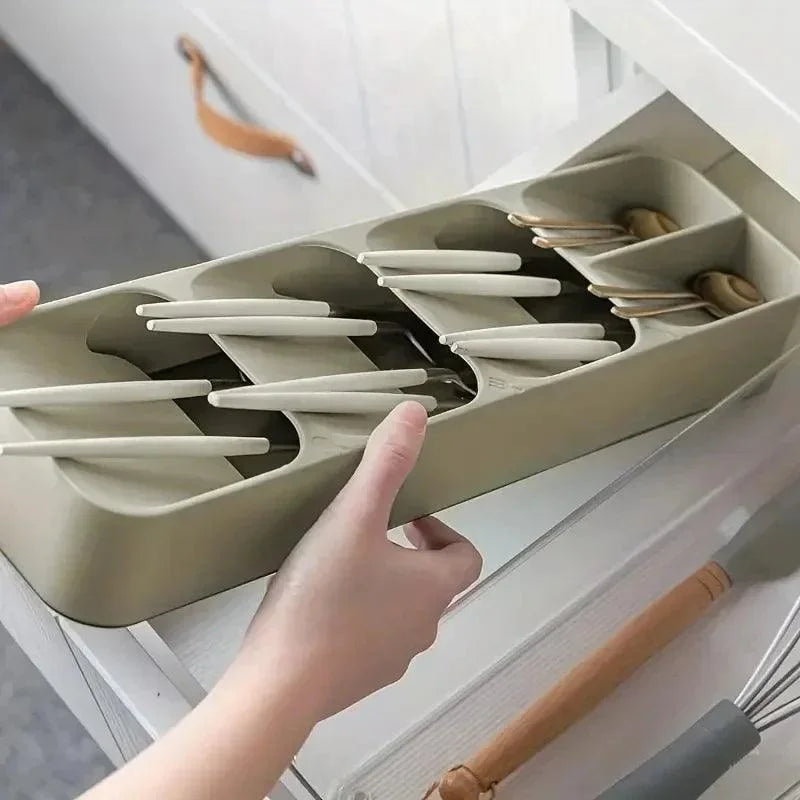 Organizador de Talheres com Compartimentos para Gaveta de Cozinha - Prático e Funcional