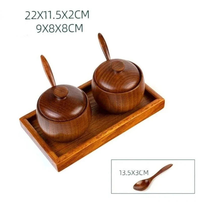 Organizador de Temperos em Madeira Maciça - Porta Temperos Elegante