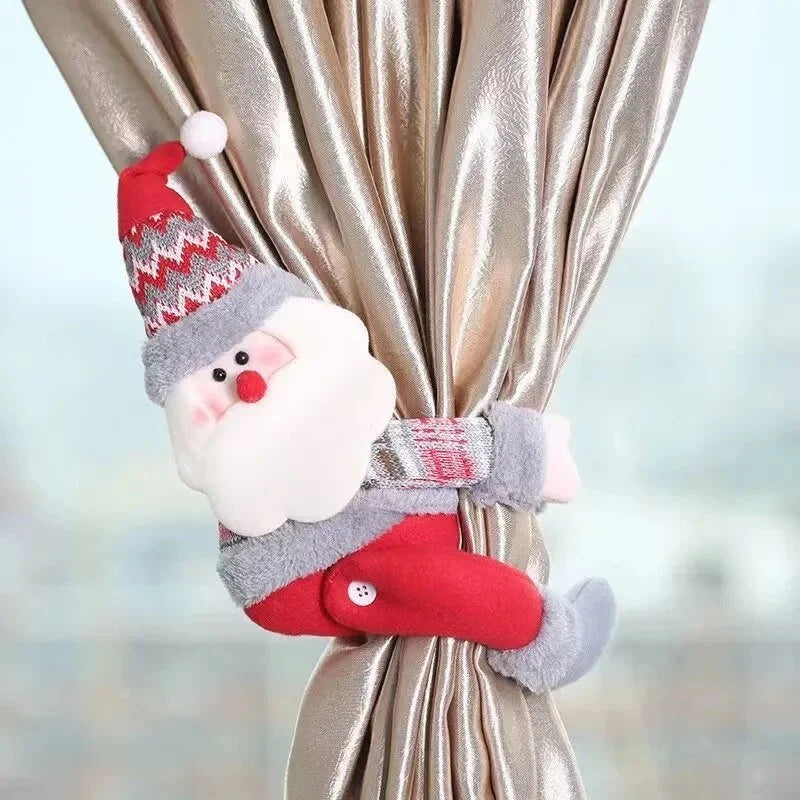 Prendedor de Cortina Vermelho Natalino para Decoração Festiva