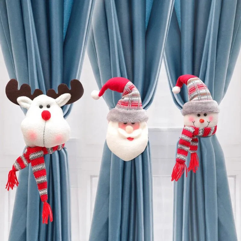 Prendedor de Cortina Vermelho Natalino para Decoração Festiva