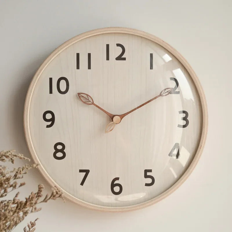 Relógio Nórdico de Madeira Ultra Silencioso - Design Elegante e Funcional