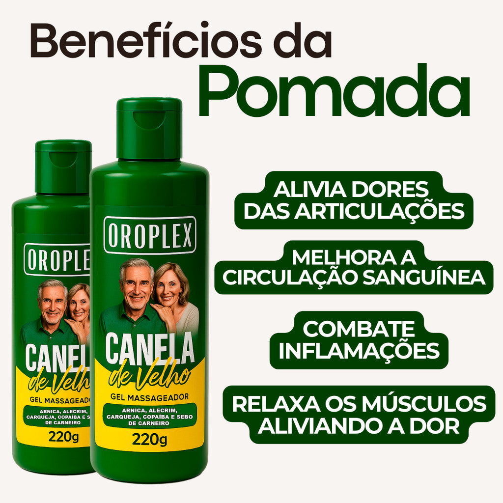 Gel Canela de Velho Kit 3 Unidades 220g Gel De Arnica Alecrim Carqueja Copaíba Sebo de Carneiro