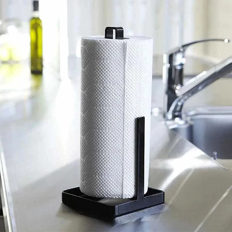 Suporte de Papel Toalha de Metal para Bancada e Cozinha - Acessório Prático e Moderno