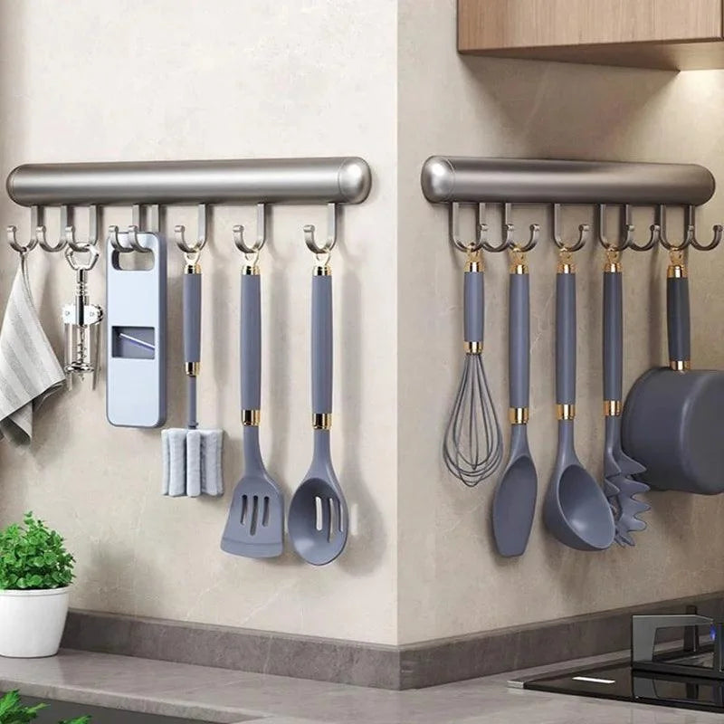 Suporte de Parede para Organização de Utensílios de Cozinha - Prático e Funcional