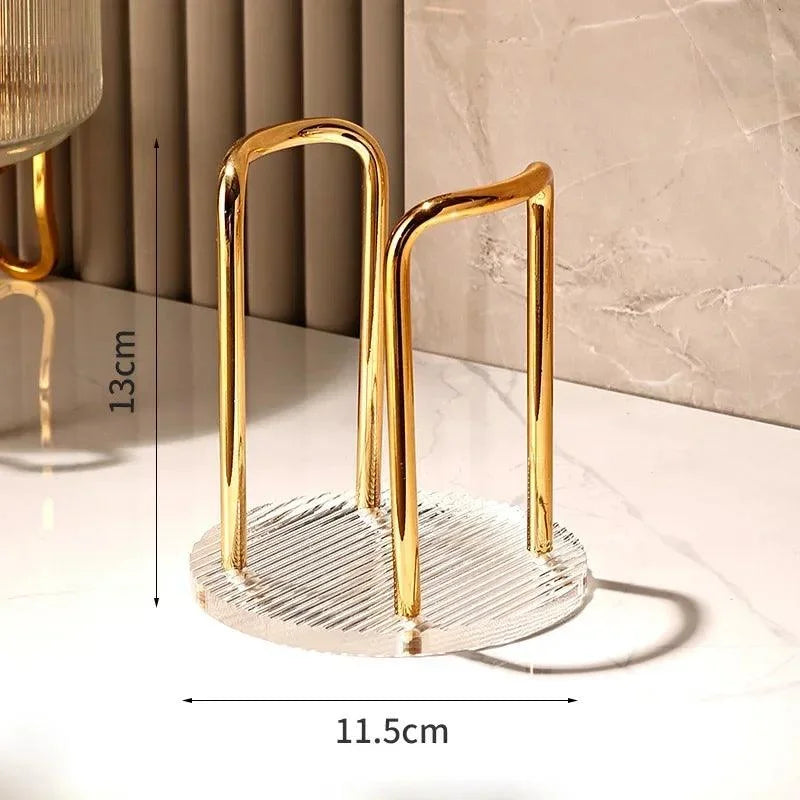 Suporte Organizador para Copos Descartáveis em Aço Inox e Acrílico