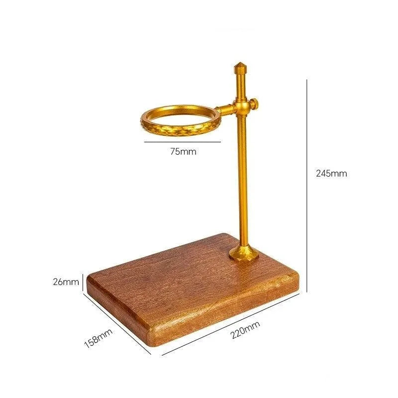 Suporte para Porta Filtro de Café Americano com Base de Madeira