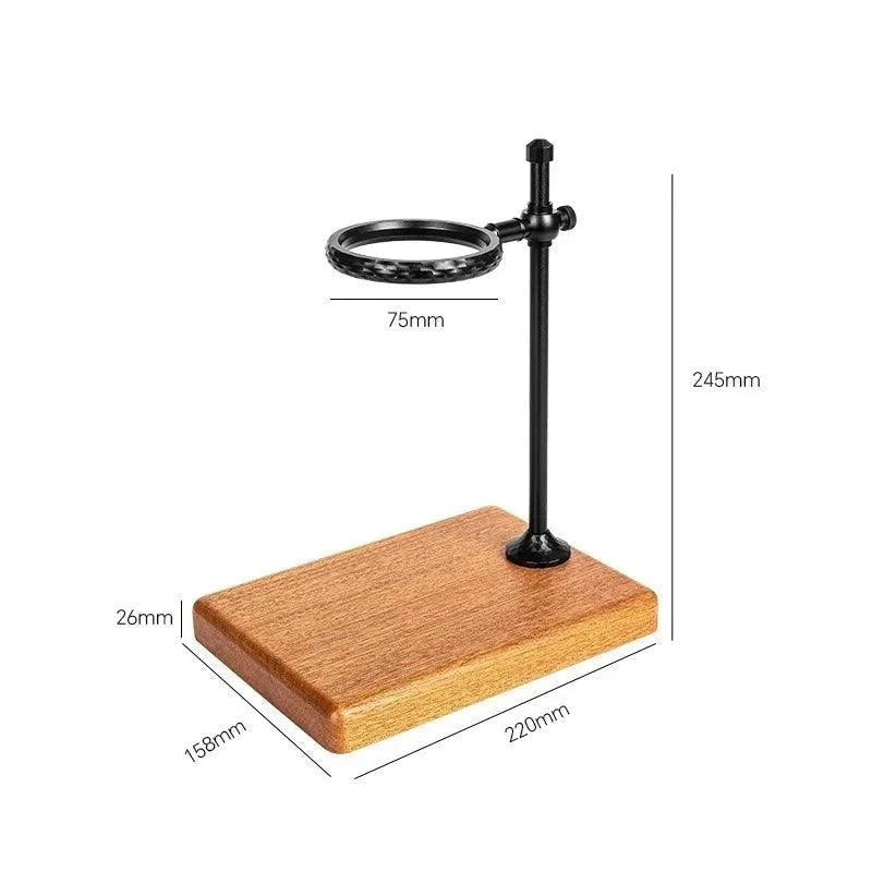 Suporte para Porta Filtro de Café Americano com Base de Madeira