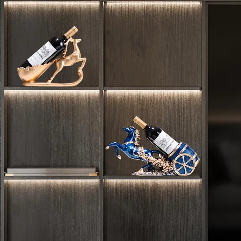 Suporte para Vinho Criativo em Resina Estilo Clássico
