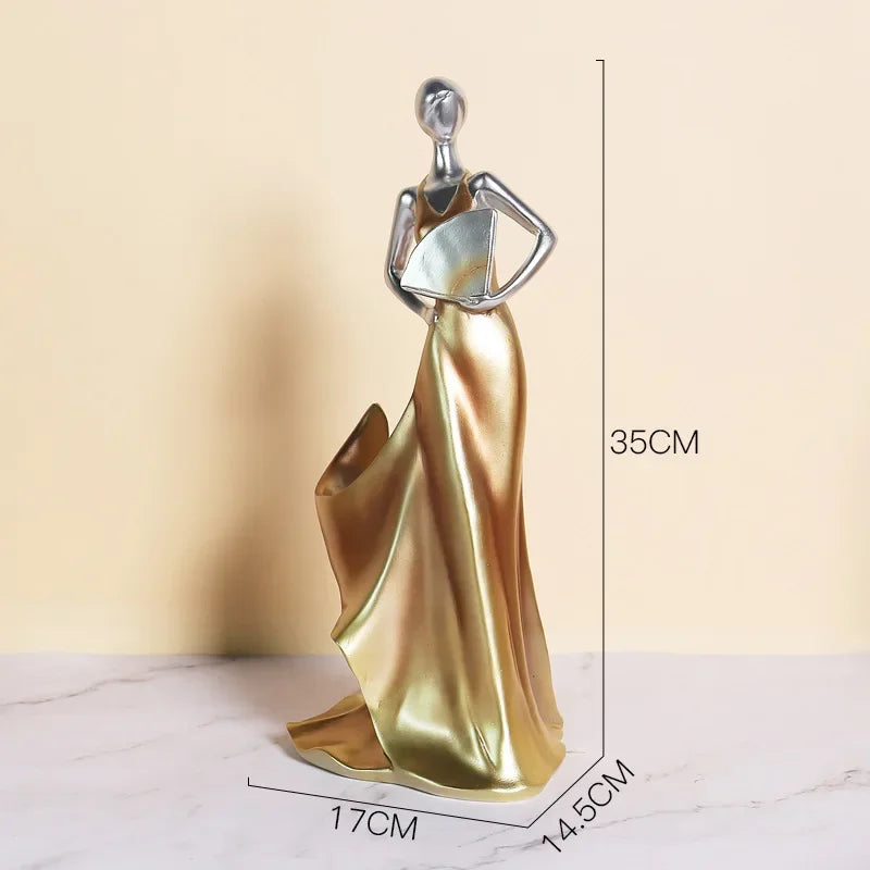 Suporte para Vinho Escultura Feminina em Resina Moderna - Decoração de Bar