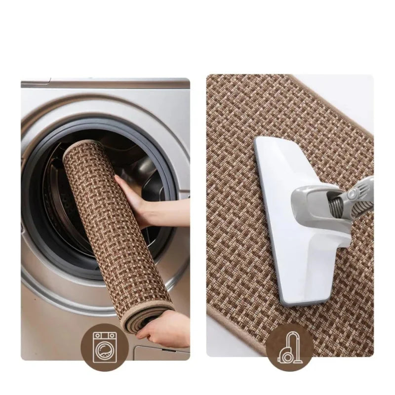 Tapete Antiderrapante Lavável com Padrão Geométrico para Cozinha