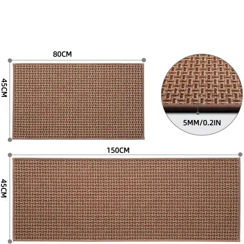 Tapete Antiderrapante Lavável com Padrão Geométrico para Cozinha